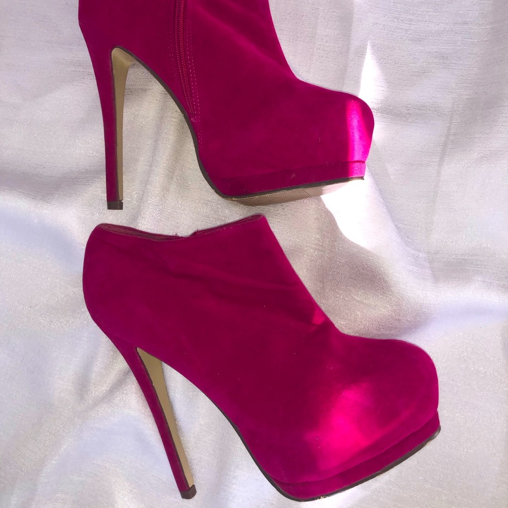 Pink high stiletto heels